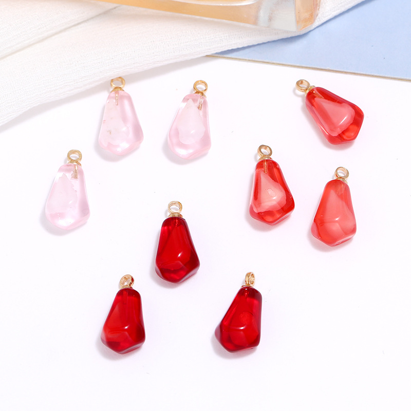 Resin Craft Projects - 10개 석류씨 레진 펜던트 과일 참
