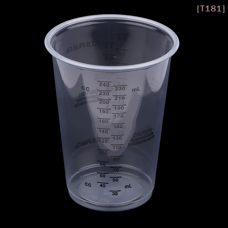 Mixing Cup Silicone - 10개입 8온스 일회용 플라스틱 계량컵, 정밀한