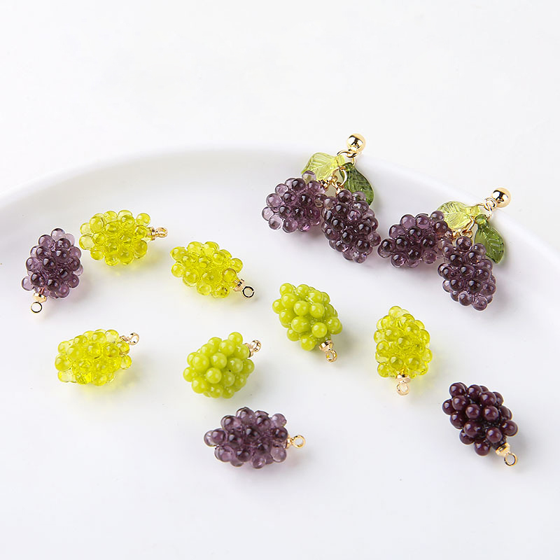 Resin Craft Projects - 6개의 귀여운 작은 포도 모양 레진