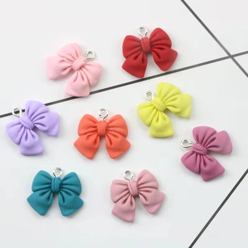 Flower Preservation Resin - 10pcs 20*15MM 귀여운 3D 활 매듭