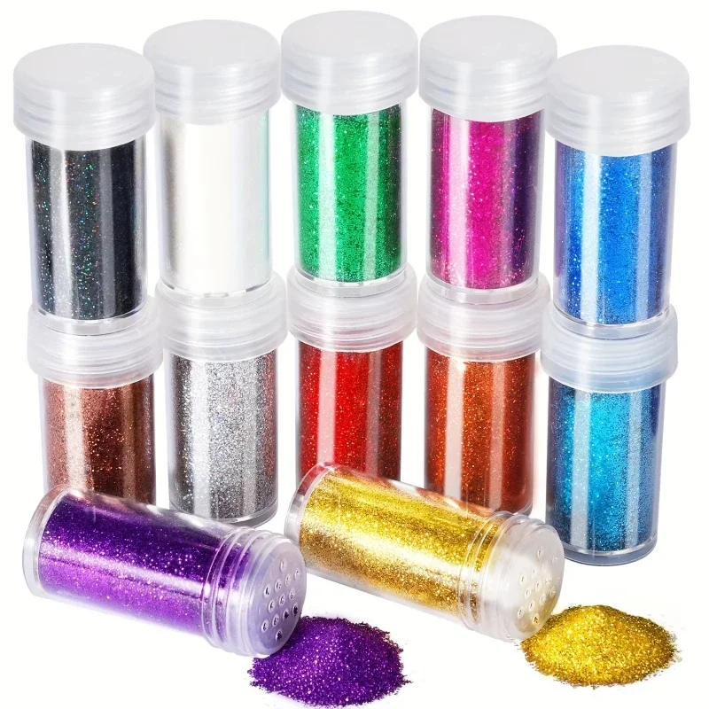 Resin Glitter Pack - 12팩 초미세 글리터 공예 파우더 쉐이크