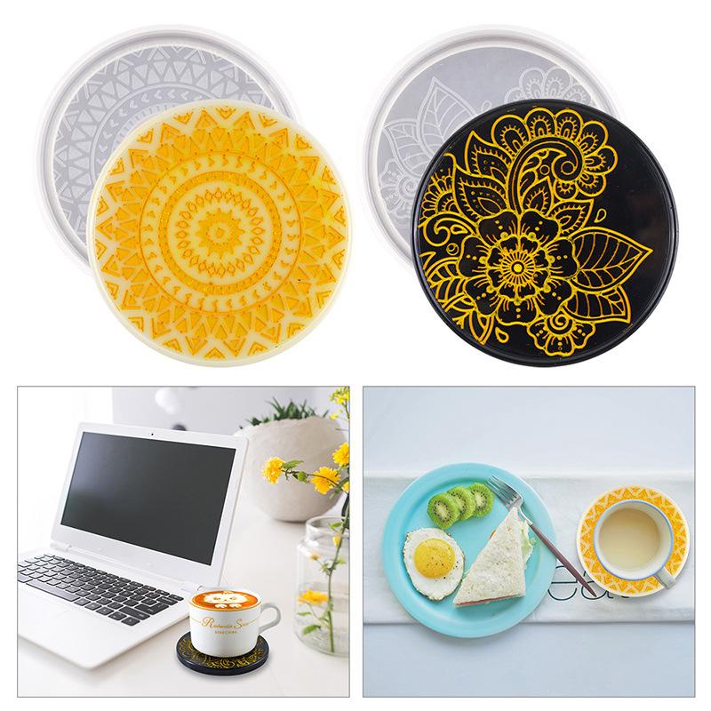꽃 코스터 실리콘 몰드 에폭시 수지 크리스탈 석고 콘크 - Coaster Mold Round 리뷰 및 가격