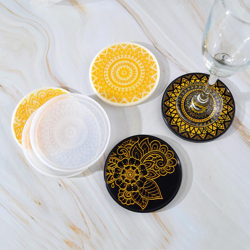 꽃 코스터 실리콘 몰드 에폭시 수지 크리스탈 석고 콘크 - Coaster Mold Round 리뷰 및 가격