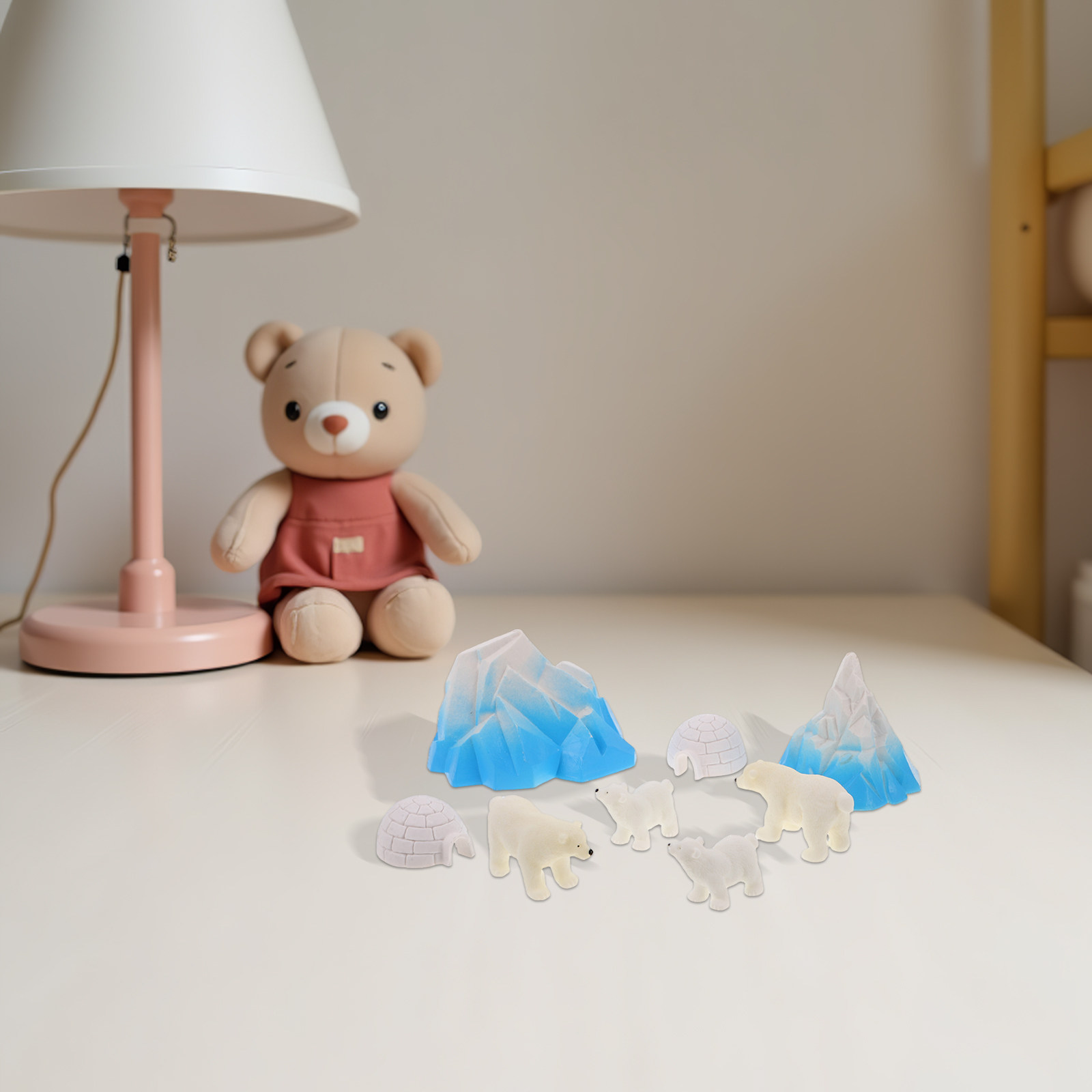 8개 미니 레진 북극곰 북극 디오라마 얼음 눈 집, 아 - Crafting Resin 리뷰 및 가격