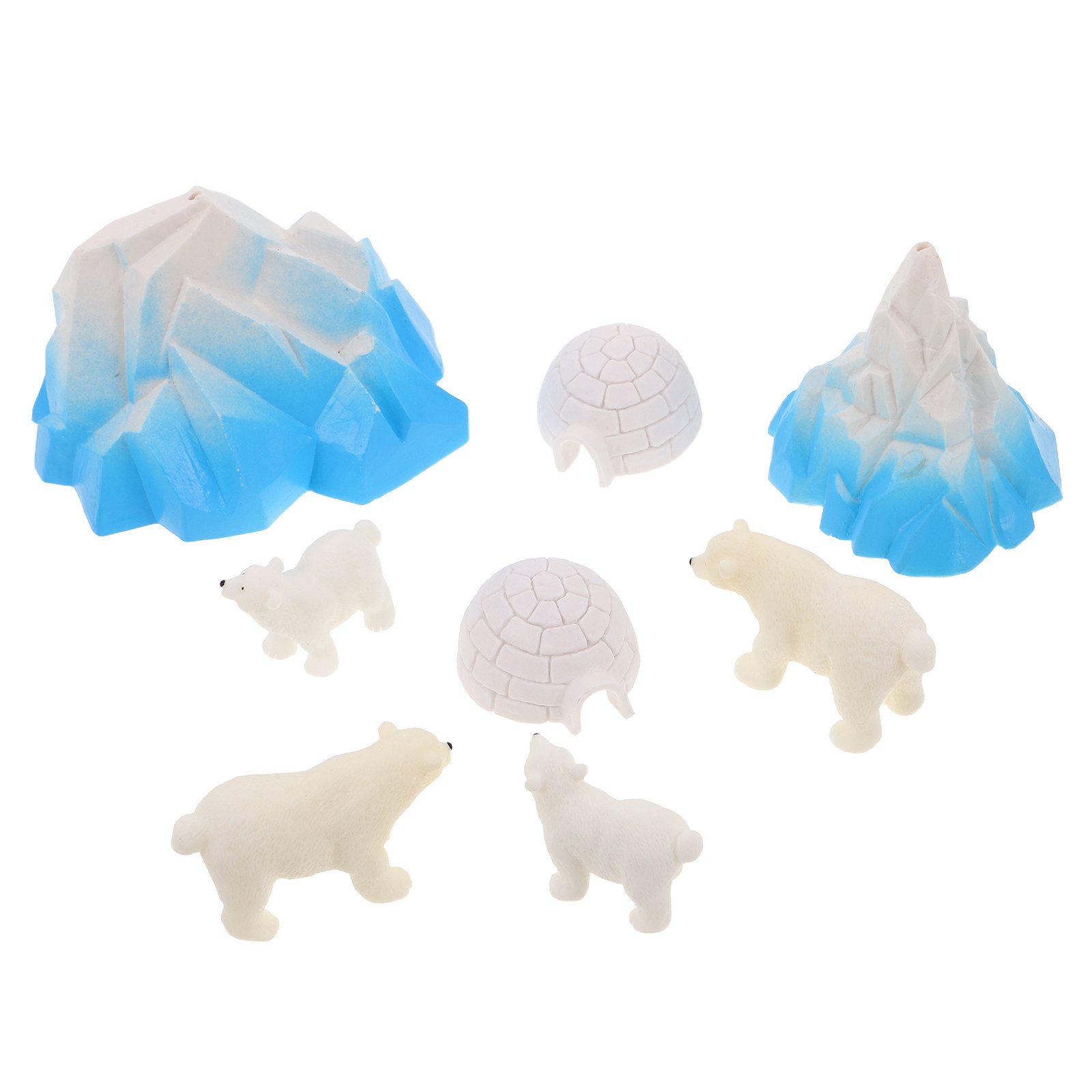 8개 미니 레진 북극곰 북극 디오라마 얼음 눈 집, 아 - Crafting Resin 리뷰 및 가격