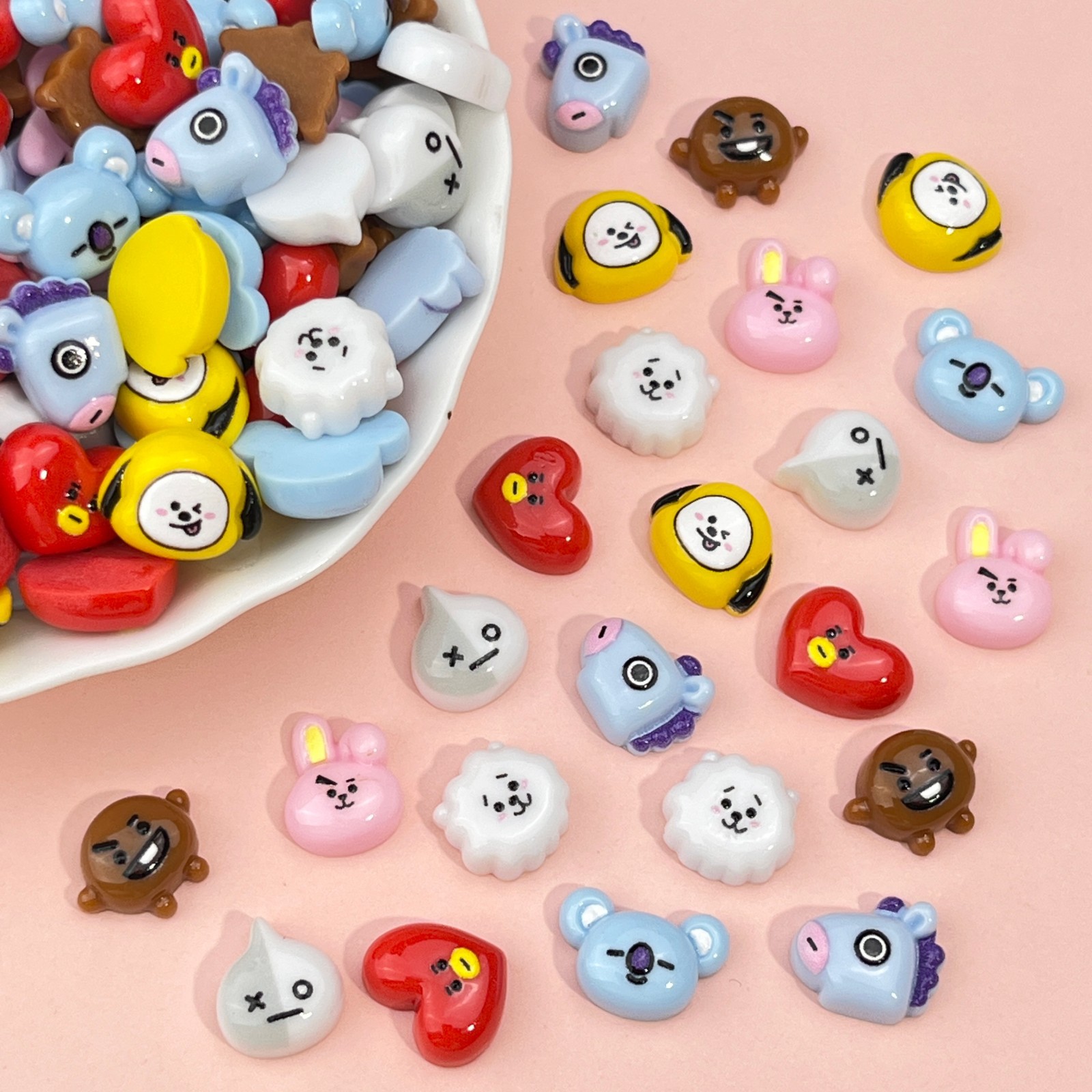 B T 21 치미 코야 RJ 슈키 타타 쿠키 네일 참  - Crafting Resin 리뷰 및 가격