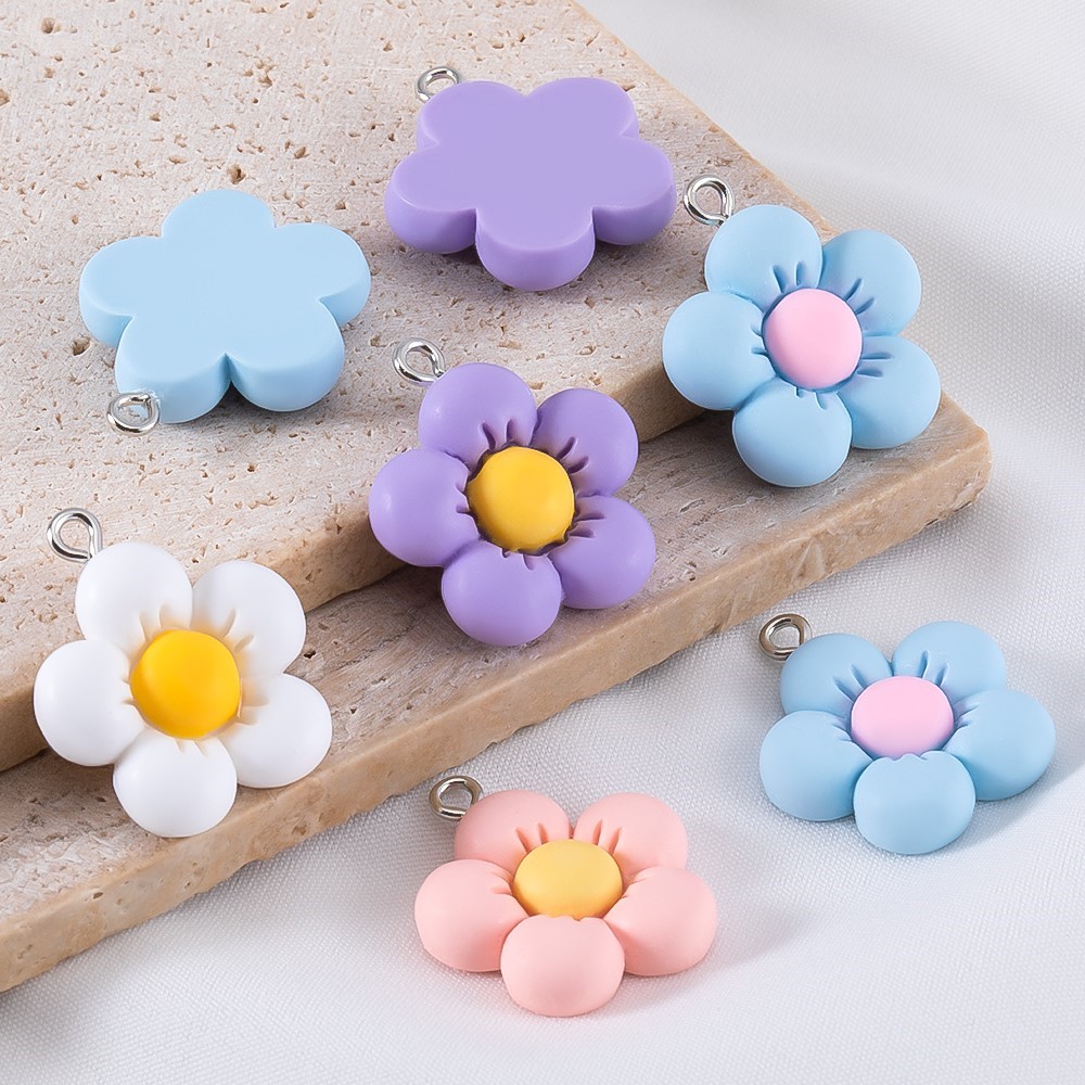10pcs 1pcs 21*25mm 다채로운 수지 귀여운 - Flower Preservation Resin 리뷰 및 가격