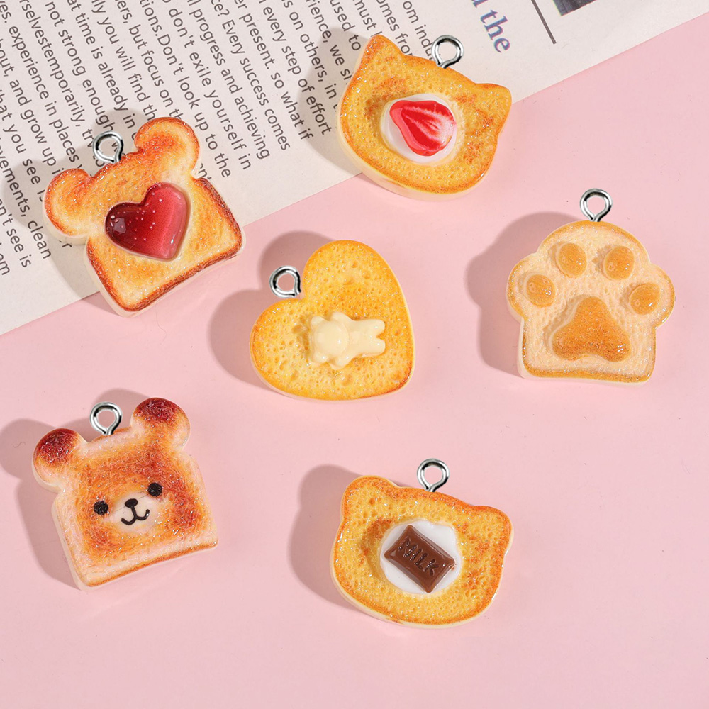 10개 하트 곰 고양이 동물 모양 토스트 빵 레진 참  - Resin Craft Projects 리뷰 및 가격