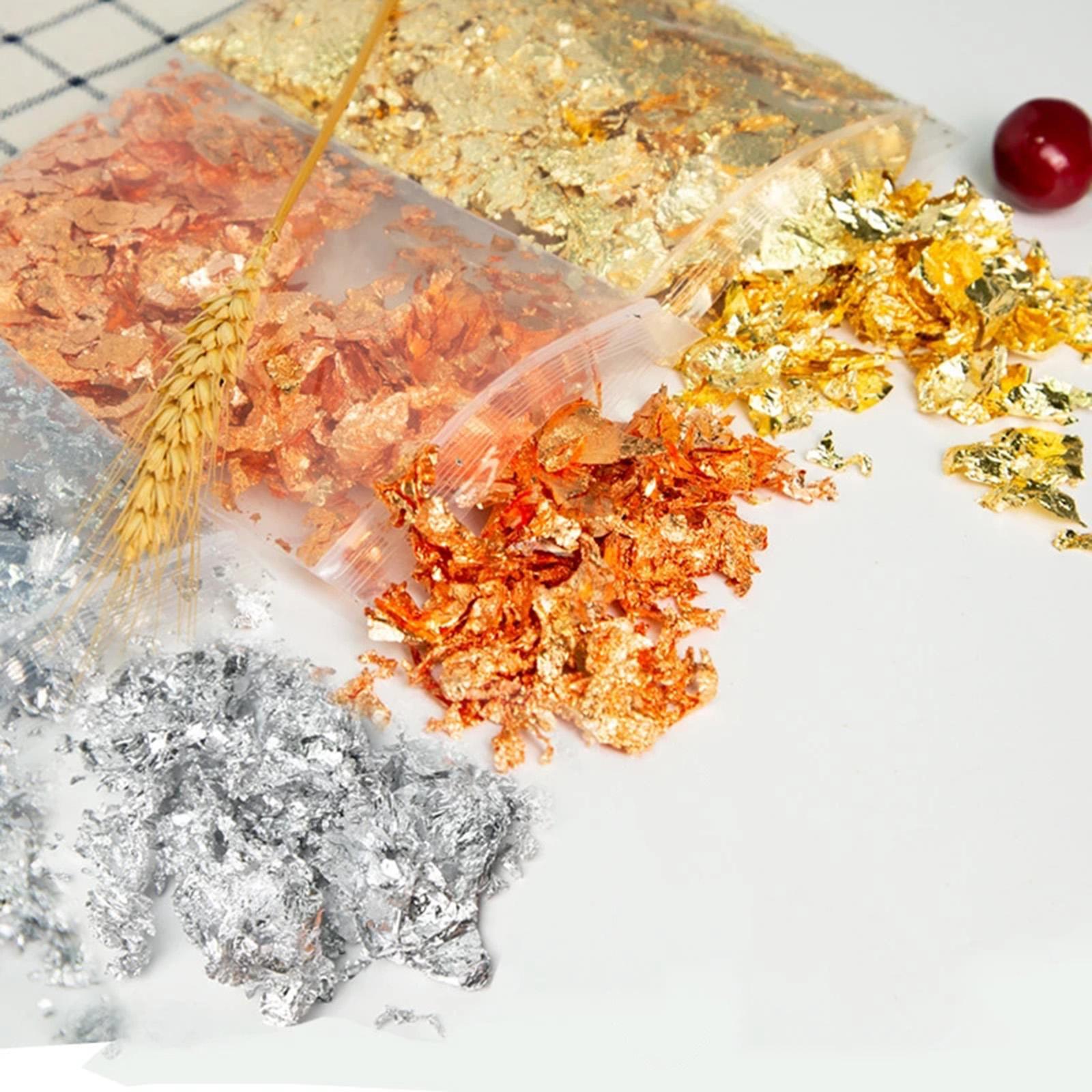 금속 플레이크, 20g 골드 플레이크 수지 재료 예술, - Gold Foil Flakes 리뷰 및 가격