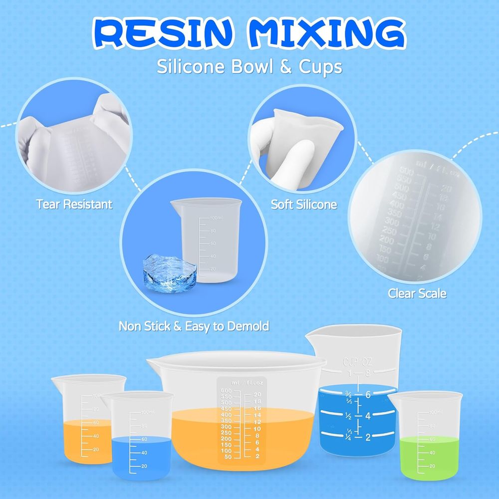 실리콘 레진 혼합용 계량컵 또는 레진 재료, 600ml - Mixing Cup Silicone 리뷰 및 가격