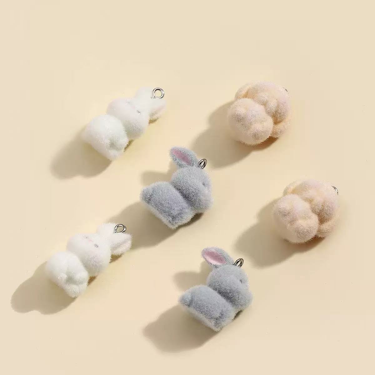 10개 플로킹 작은 토끼 레진 참 동물 펜던트 DIY  - Resin Craft Projects 리뷰 및 가격