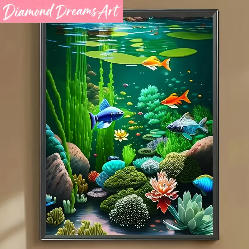 프레임리스, 다이아몬드 아트 페인팅 수중 세계 풀 다이 - Resin Craft For Beginners 리뷰 및 가격