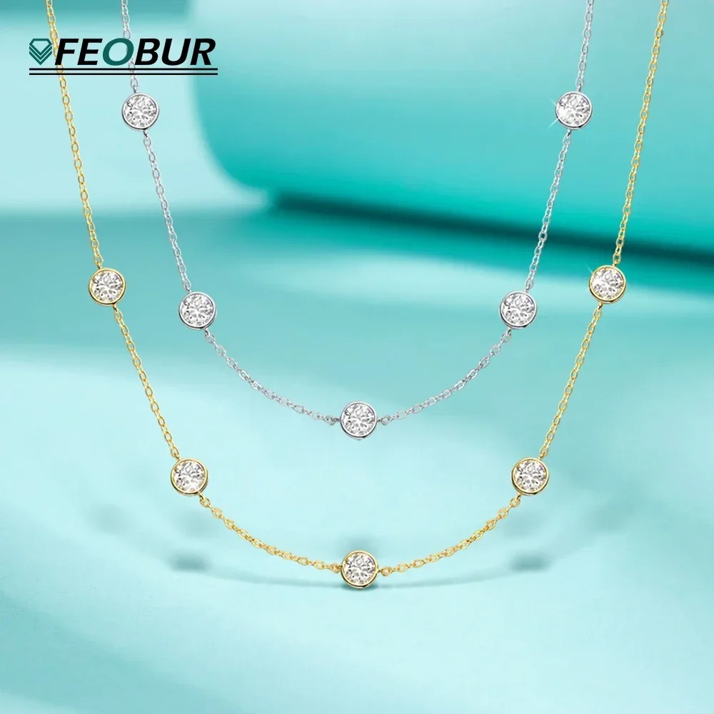 여성을위한 GRA 인증 5mm Moissanite 목걸 - Bezels Set Pendant 리뷰 및 가격